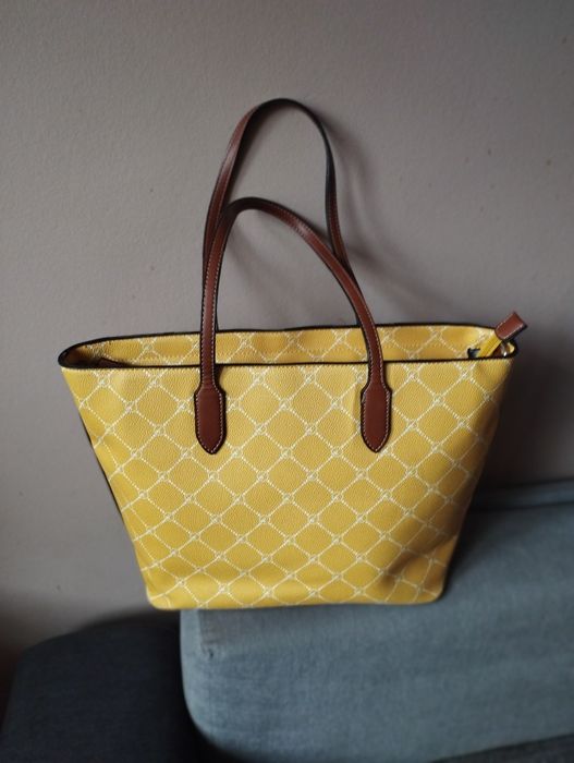 Nowa torebka ze skóry ekologicznej żółta firmy Tamaris