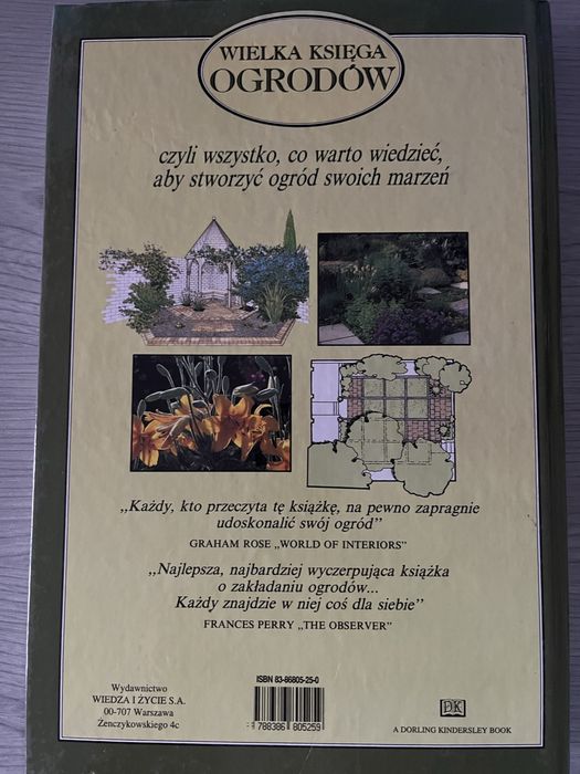 Książka na temat zakładania ogrodu.