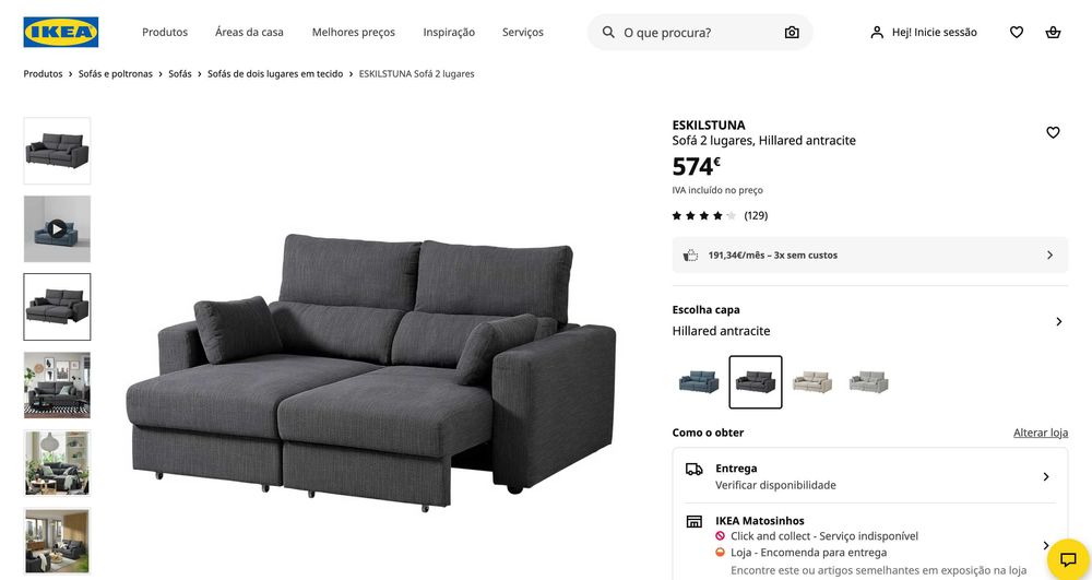 Sofá 2 lugares - VIRA CAMA