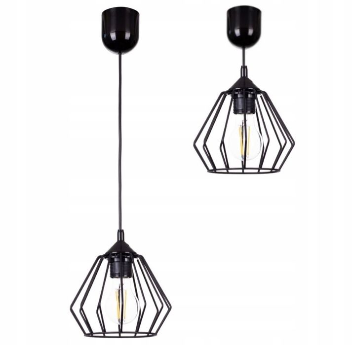 3x Lampa Designerskia czarna