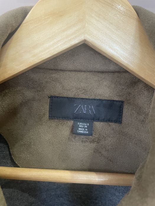 Курточка zara замш