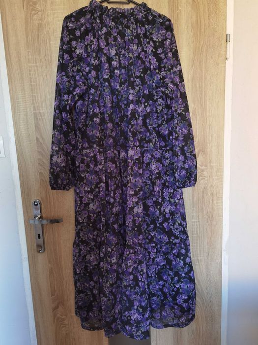 Sukienka Fioletowa Kwiaty Reserved L