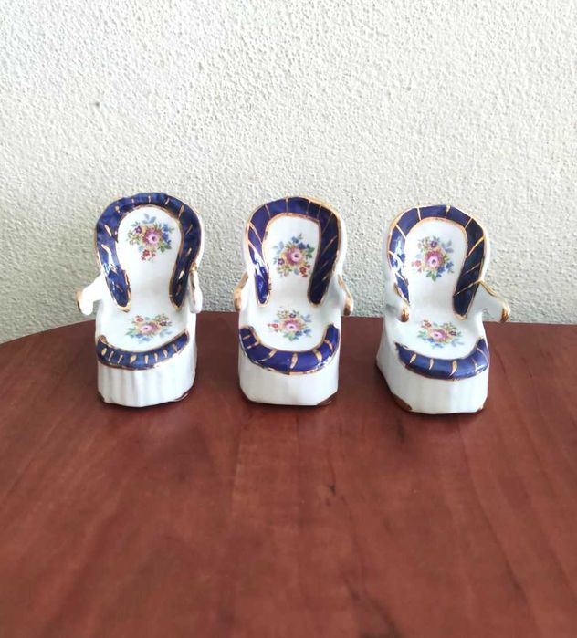 Conjunto de 4 miniaturas em limoges