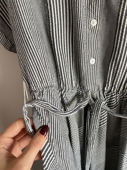 Sukienka DKNY rozkloszowana w paski