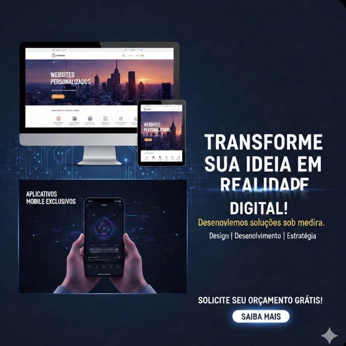 Websites e Mobile Apps (Android/IOS) - Peça o seu orçamento gratis