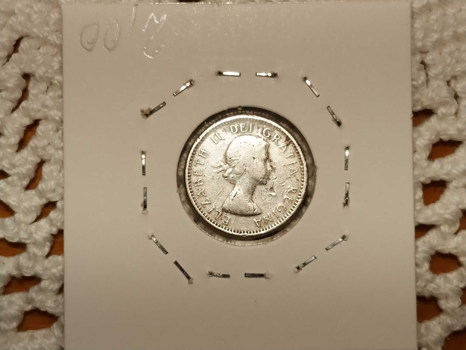 Canadá - moeda em prata de 10 cêntimos de 1960