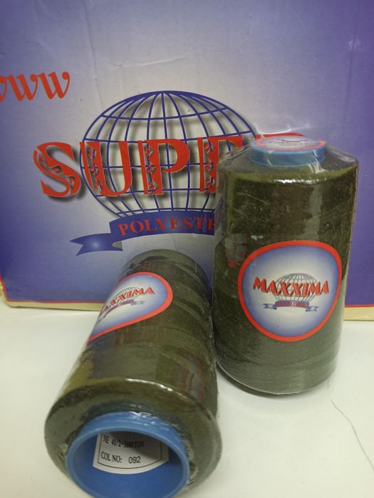 Швейні нитки чорні білі та інші кольори