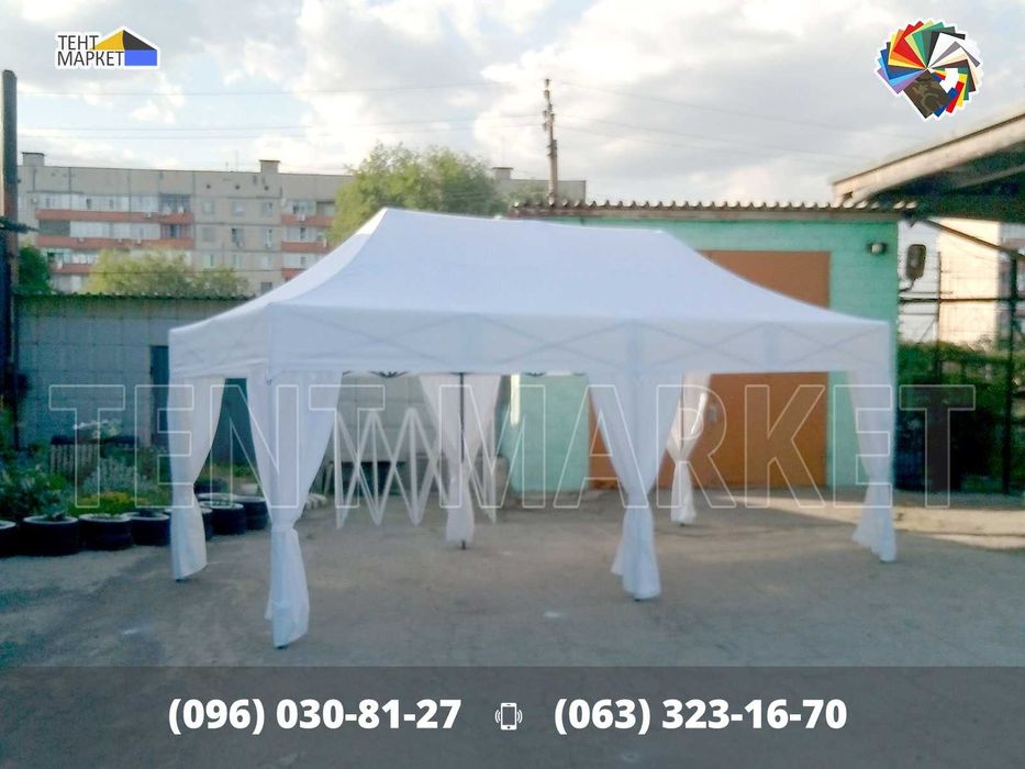 Намет Event. Розсувний шатер 6х3 Білий. Івент шатри тенти виготовлення