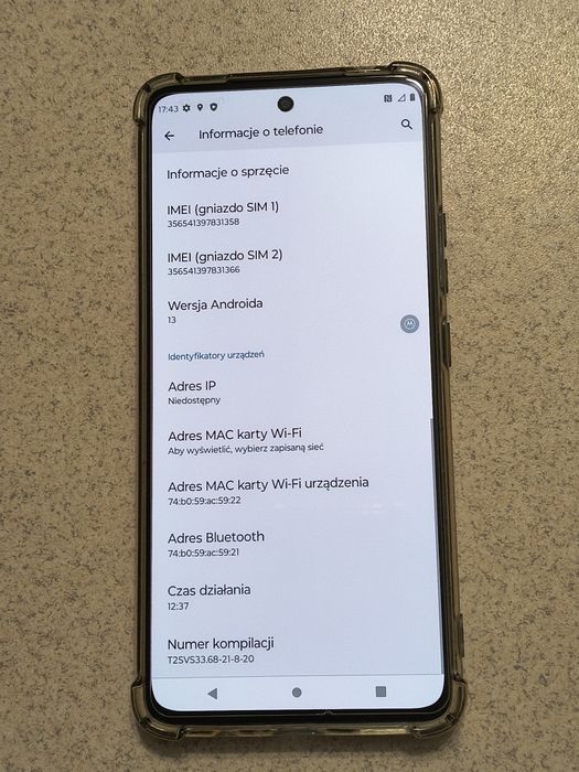 Motorola g72 gwarancja