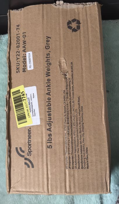 Tornozeleiras ajustáveis de 2,27 kg (5 lb), cinza