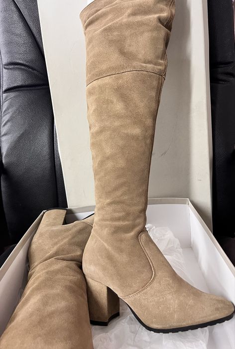 Solo Femme ботфорти натуральна замша  еврозима 35 р п