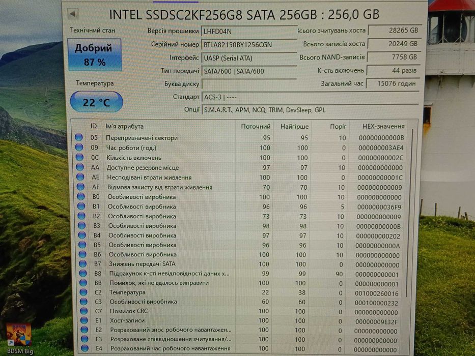 256GB SSD-накопичувач Intel Pro 5450s 2.5" SATAIII