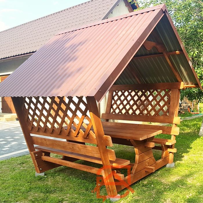 Дачна альтанка (беседка) 2х 2.5м. (Зі столом і лавочками)