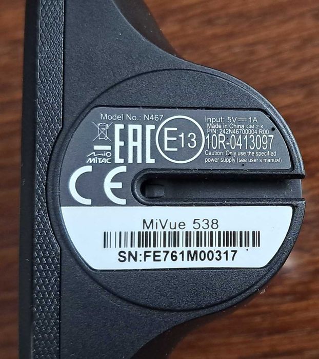 Kamera wideorejestrator Mio 538 z GPS