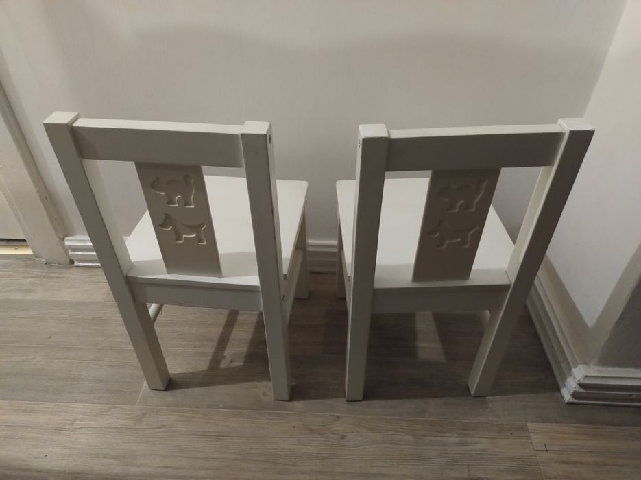 Krzesełko dziecięce drewno lite Ikea kritter