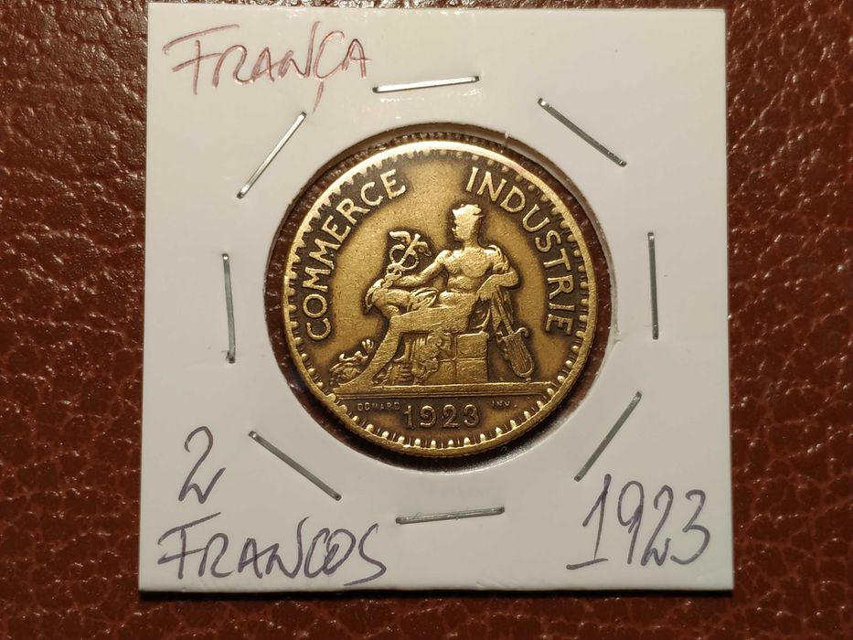 312 França - moeda de 2 francs de 1923