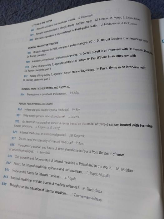 Polskie Archiwum Medycyny Wewnętrznej nr 11/2016 medycyna praktyczna