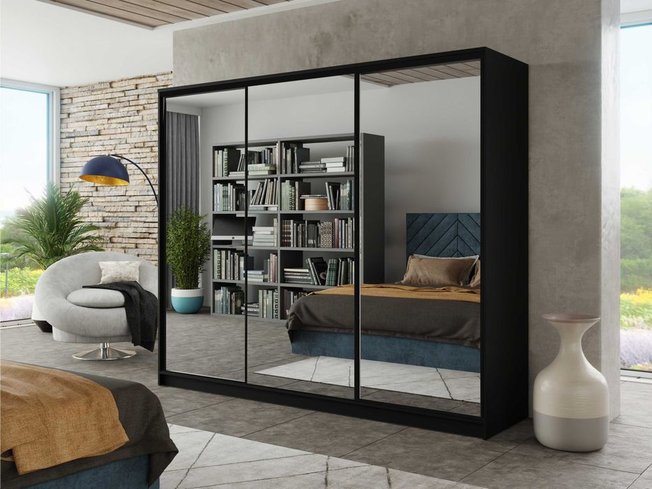 Szafa przesuwna 270x230x56 3xlustro 4xszuflada