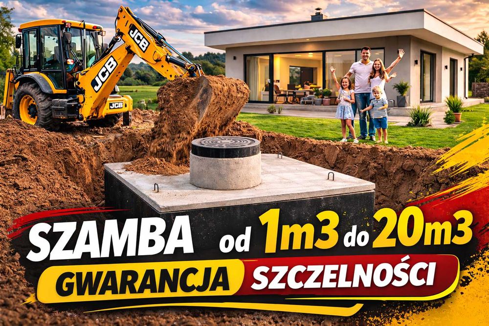 Szambo betonowe 1-20m3 zbiorniki na deszczówkę szamba piwnice kanały