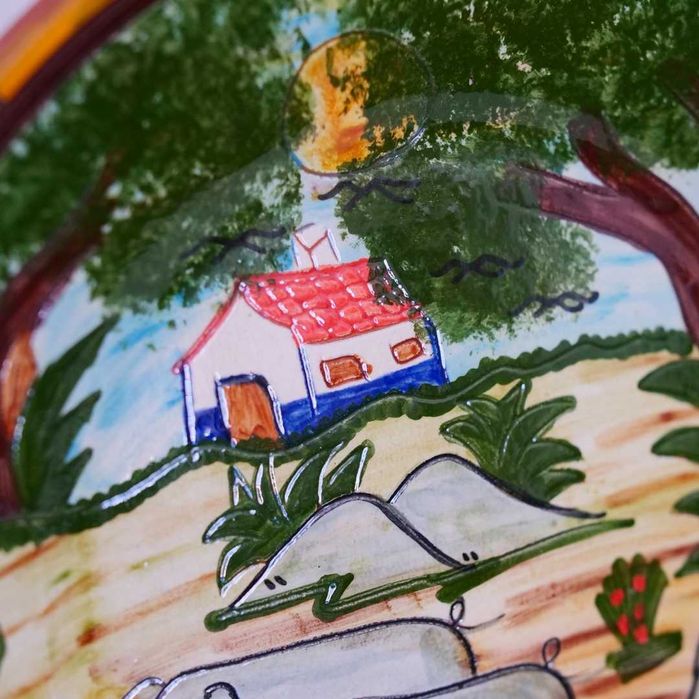 Prato alentejano pintado à mão e assinado