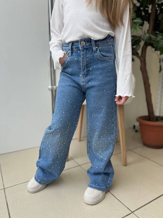 Джинси для дівчинки зі стразами джинсы для девочки с камнями