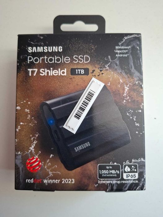 Samsung Portable SSD T7 Shield 1TB, SSD, 1050MB/s