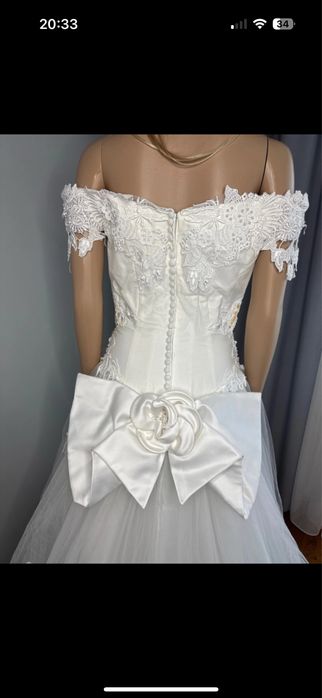 Suknia ślubna vintage lata 80 made in U.S.A.