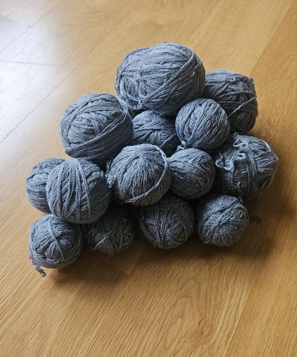 Włóczka pruta bawełniana szara 555g