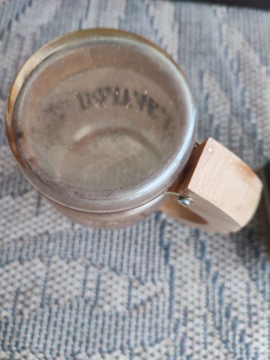Szklany kufel z czasów PRL