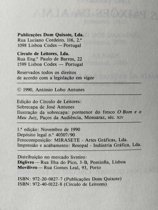 Tratado das Paixoes da Alma - Antonio Lobo Antunes