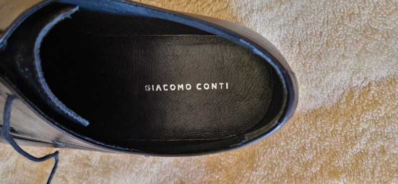 Buty Giacomo Conti czarne pantofle rozmiar 44 45 "nowe"