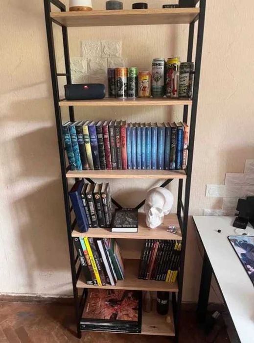Стелаж для книг металевий стелаж лофт стеллаж для игрушек стелаж для квітів полиця этажерка