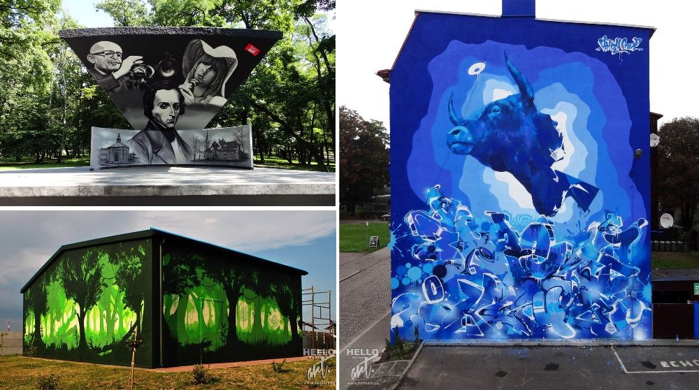 Graffiti Mural Malowanie Artystyczne UV 3D