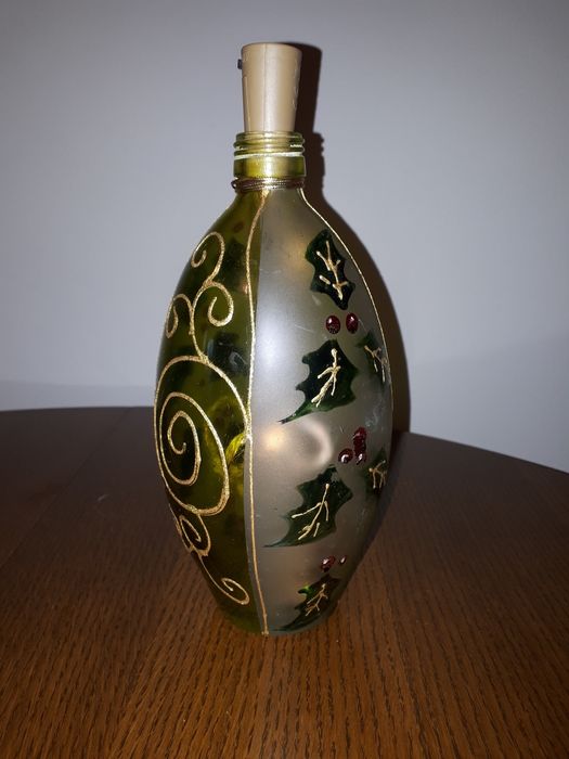 Butelka oryginalna świąteczna, karafka, lampka - okazja!