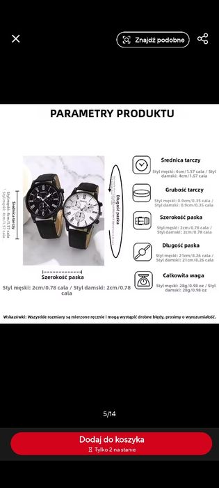 Promocja Zegarek męski klasyczny Nowy elegancki