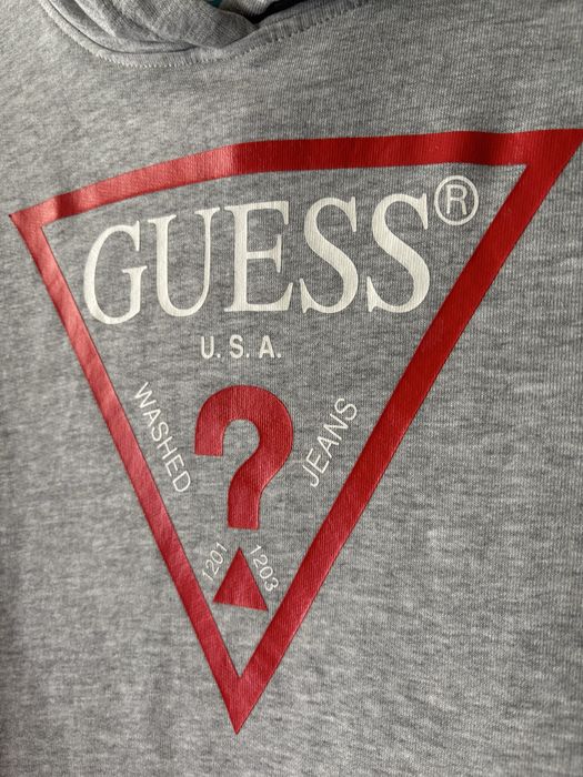 Guess bluza nowa z kapturem szara xs s bawelna premium eko dresowa