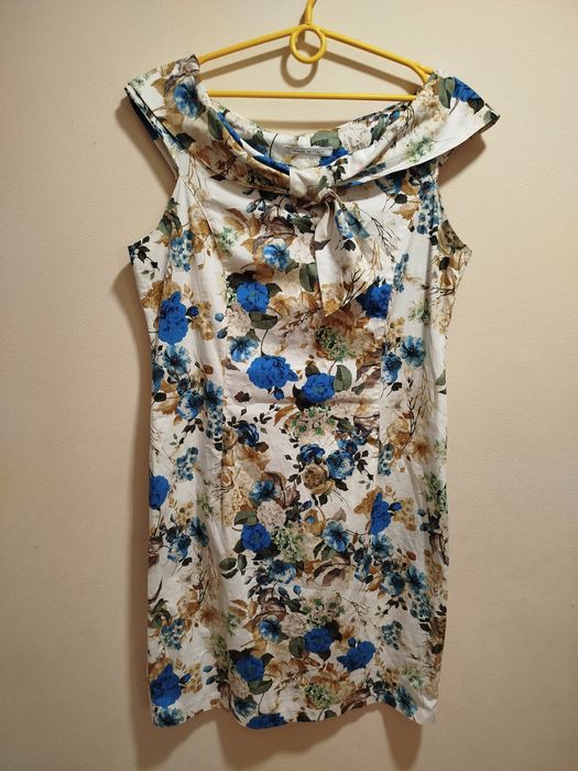 Elegancka bawełniana sukienka rozmiar 44/46