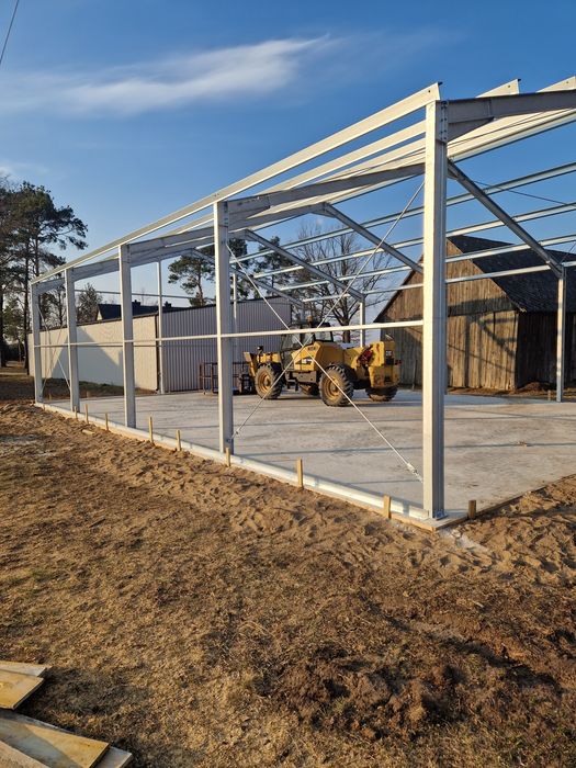 Konstrukcje stalowe, obory, garaże, hale