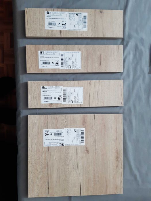 4 Frentes Gavetas NOVAS  384x450 (1) e 128x450 (3) Atenas Carvalho CL
