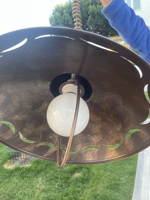 Candeeiro de teto em latao com extensor