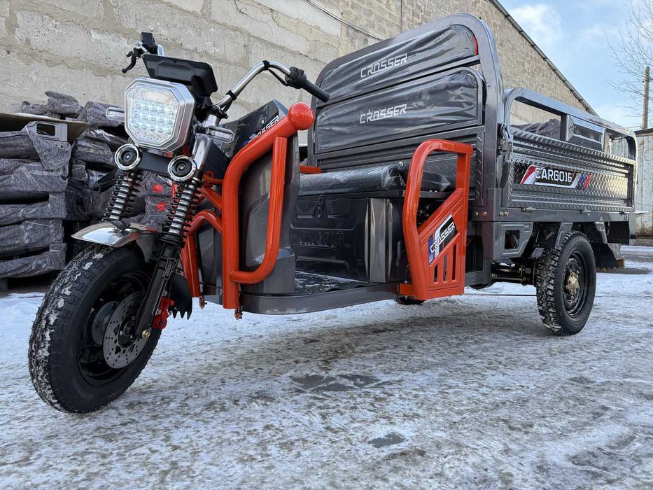 Вантажний електроскутер муравей Crosser Cargo 16/118 1200W-1500w  Сірий