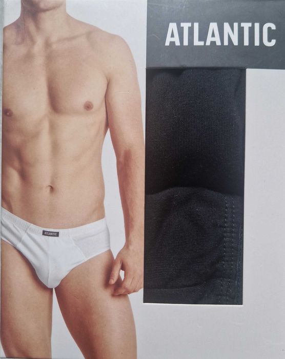 Majtki męskie Atlantic slipy XL dwupak czarne