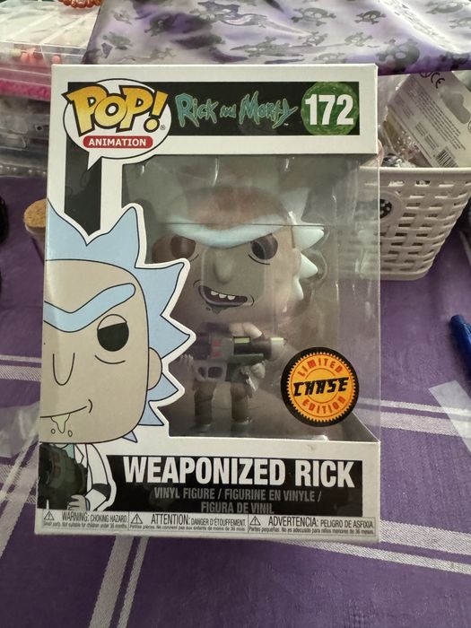Boneco de vinil Funko Pop animação  Rick 172 chase limited edition
