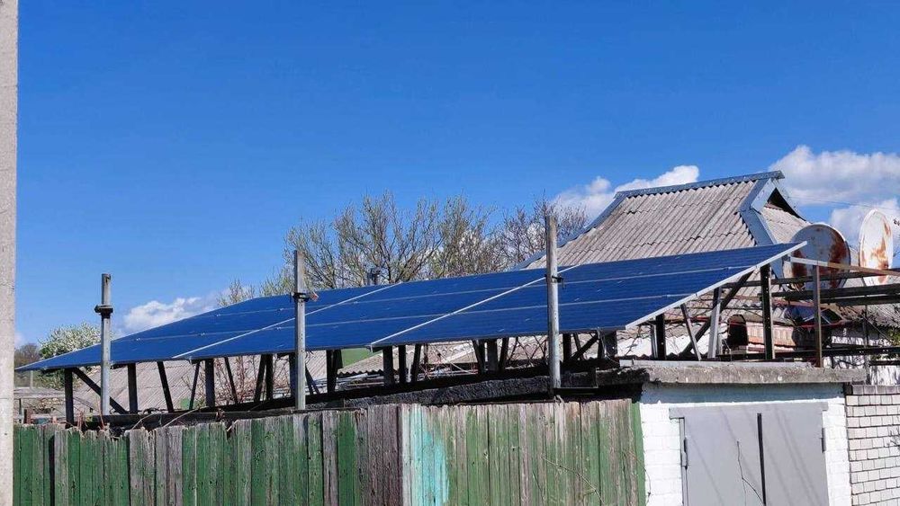 Монтаж сонячної електростанції Підключення Сонячних панелей Солнечные панели