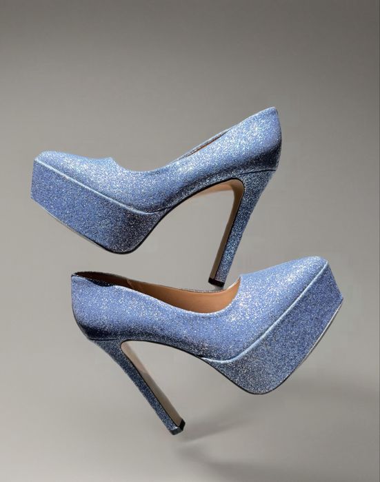 Buty hot szpilka koturn 41 brokat draq queen platforma obcas