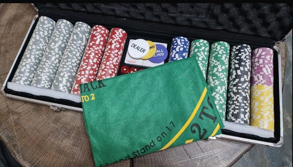 9кг Профессиональный Покер набор покерный набір карты фишки