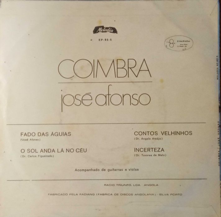 José Afonso	- - - - -		Coimbra	- - - - -	EP