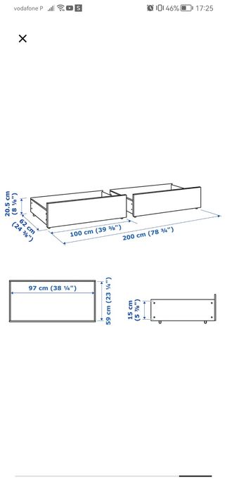 Cama de casal em bom estado