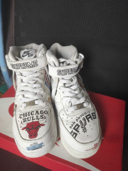 Nike Air Force 1 Mid Supreme NBA White