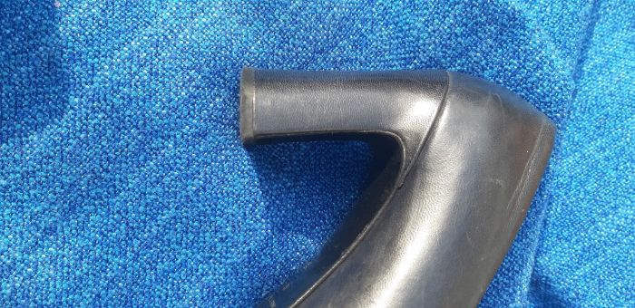 Via Spiga czółenka buty pantofle granatowe r.36 skóra